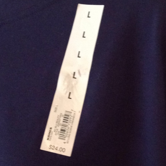 Navy/White stripe crop long sleeved tee. - Picture 2 of 3